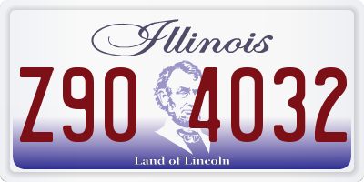 IL license plate Z904032