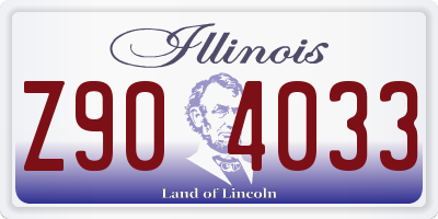 IL license plate Z904033