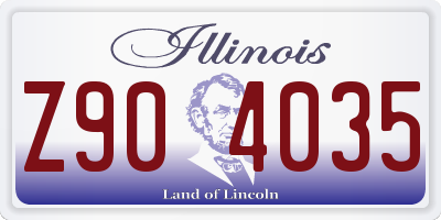 IL license plate Z904035