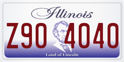 IL license plate Z904040
