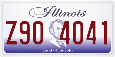 IL license plate Z904041