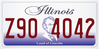 IL license plate Z904042