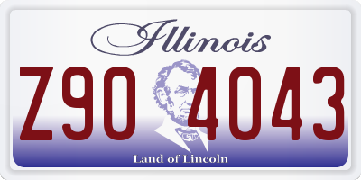 IL license plate Z904043