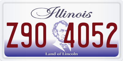 IL license plate Z904052