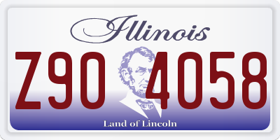 IL license plate Z904058