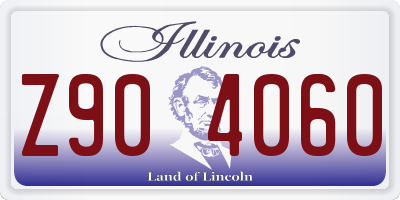 IL license plate Z904060