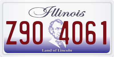 IL license plate Z904061