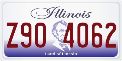 IL license plate Z904062