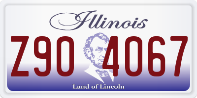 IL license plate Z904067