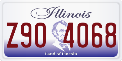 IL license plate Z904068