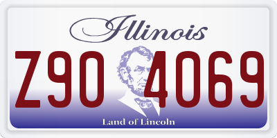 IL license plate Z904069
