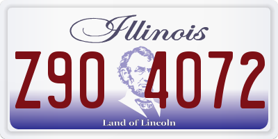 IL license plate Z904072