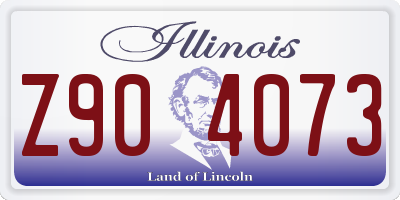 IL license plate Z904073