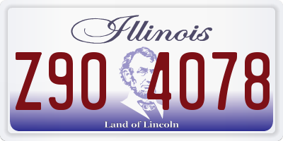 IL license plate Z904078