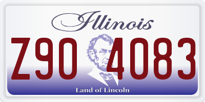IL license plate Z904083