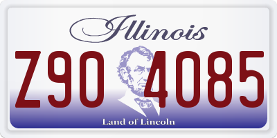 IL license plate Z904085