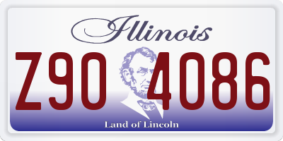 IL license plate Z904086