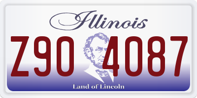 IL license plate Z904087
