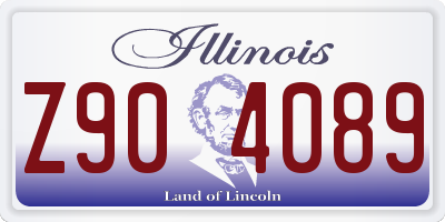 IL license plate Z904089