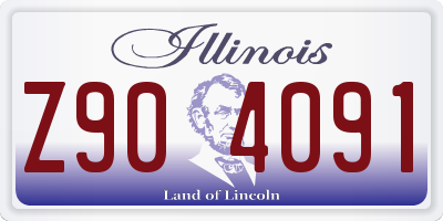 IL license plate Z904091