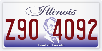 IL license plate Z904092
