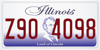IL license plate Z904098