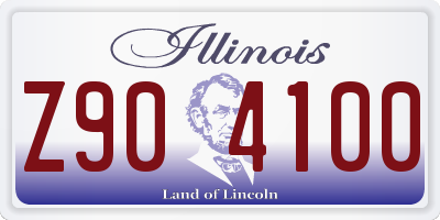 IL license plate Z904100