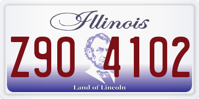 IL license plate Z904102