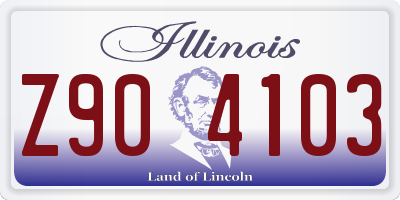 IL license plate Z904103
