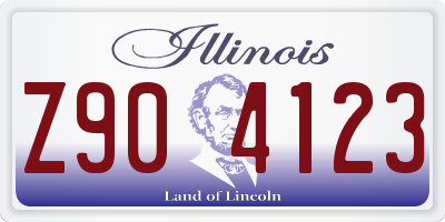 IL license plate Z904123