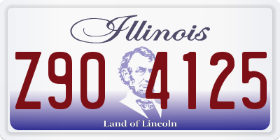 IL license plate Z904125
