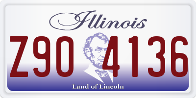 IL license plate Z904136