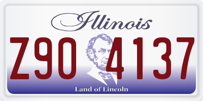IL license plate Z904137