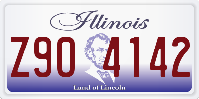 IL license plate Z904142