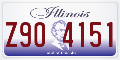 IL license plate Z904151