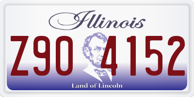 IL license plate Z904152