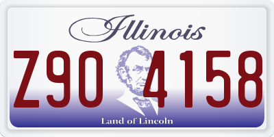 IL license plate Z904158
