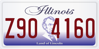 IL license plate Z904160