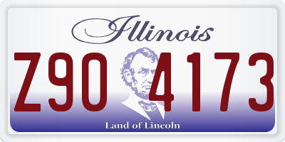 IL license plate Z904173