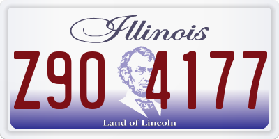IL license plate Z904177