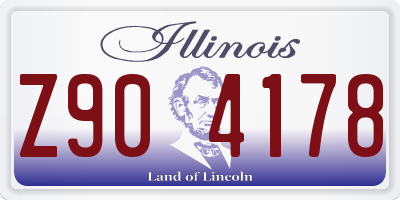 IL license plate Z904178