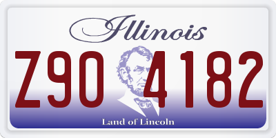 IL license plate Z904182
