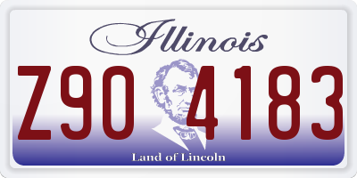 IL license plate Z904183