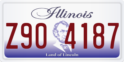 IL license plate Z904187