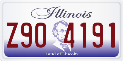 IL license plate Z904191