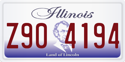 IL license plate Z904194