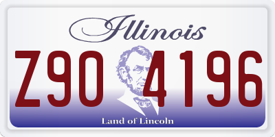 IL license plate Z904196