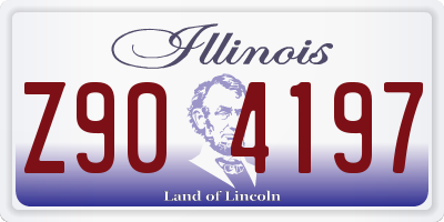IL license plate Z904197