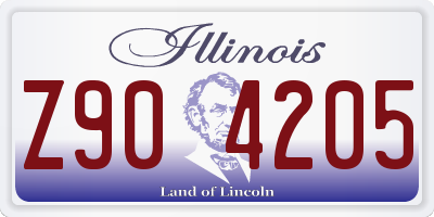 IL license plate Z904205