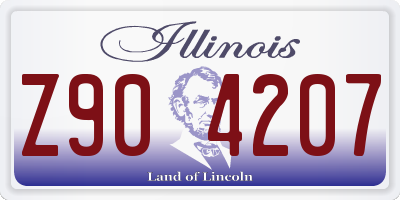 IL license plate Z904207
